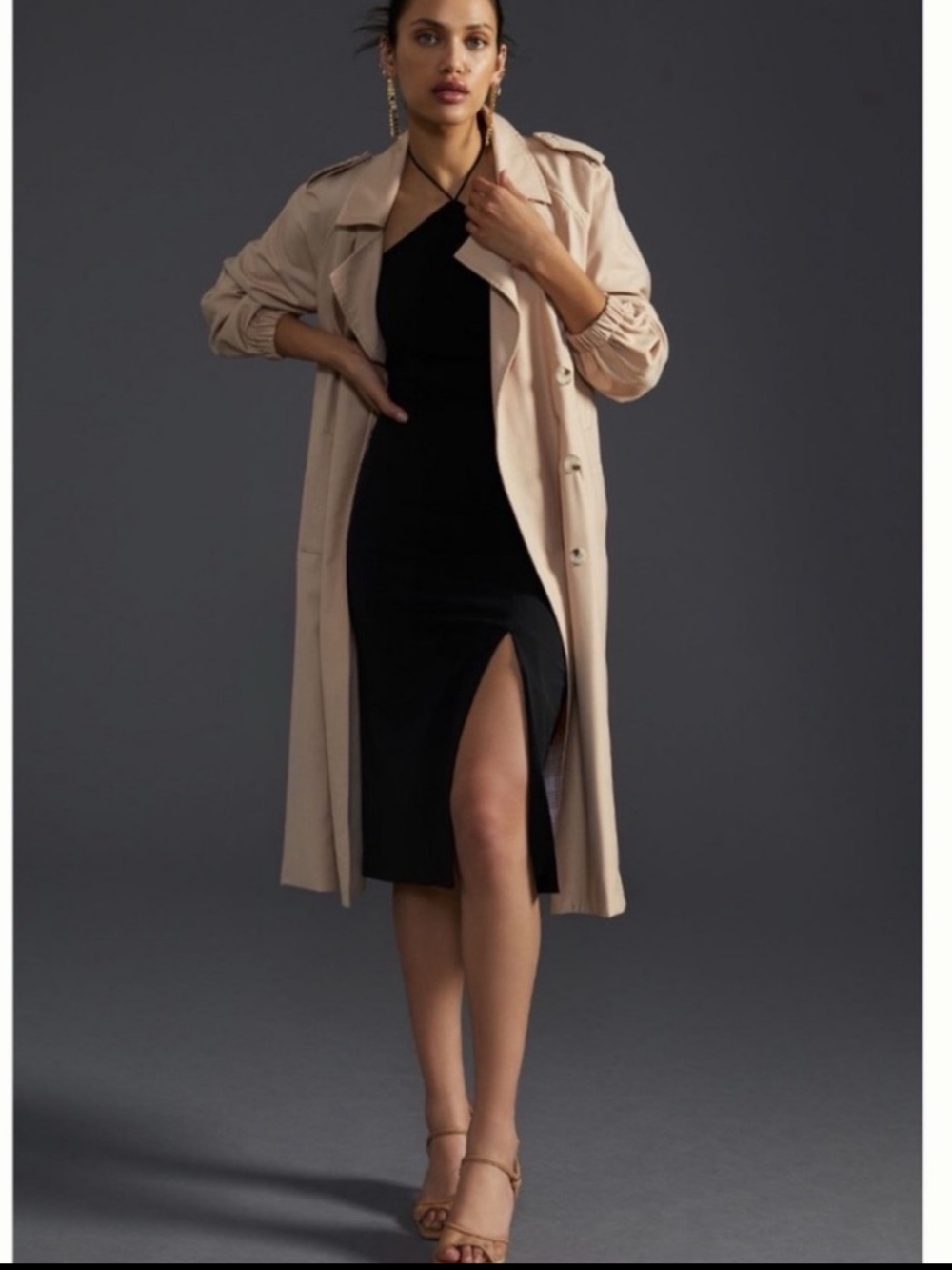 NWT Anthropologie Greylin Nate Soft Twill Trench Coat